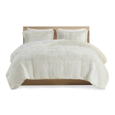 Gracie Mills Susie Contemporary Shaggy Long Fur Comforter Set