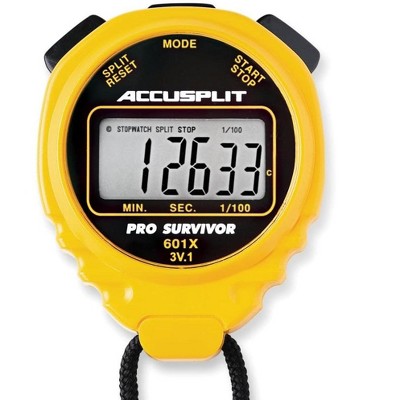 Accusplit A601X Pro Survivor Stopwatch | Get Maximum Performance with the Million-Cycle No-Fail Switches | Extra-Large Digital Display