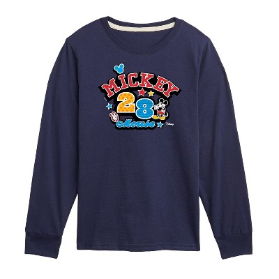 Boys' - Disney - Mickey Mouse Pattern Collage Long Sleeve Graphic T-Shirt