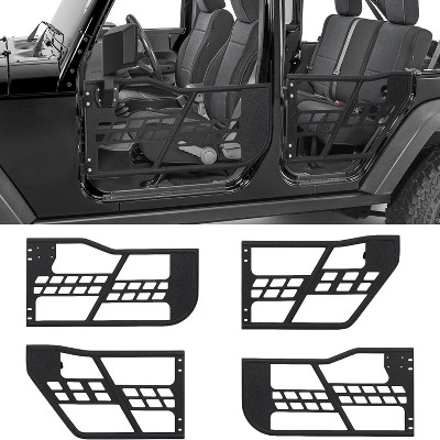 Off Road Tubular Trail Doors Compatible with Bronco 2021-2025 - Set of 4 Front & Rear Tube Half Doors for Offroad Adventure (NO Mirrors)