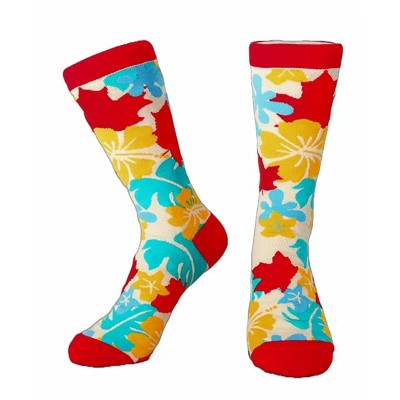 Colorful Maple Leaf Pattern Socks (Women's Sizes, Adult Medium) from the Sock Panda