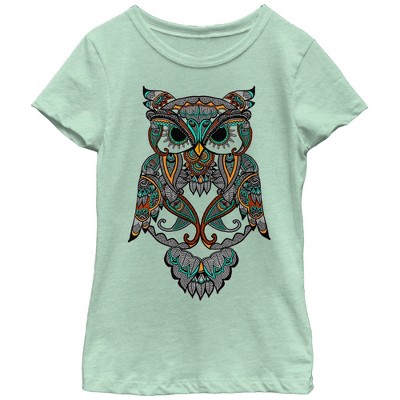Girl's Lost Gods Indy Henna Owl T-Shirt