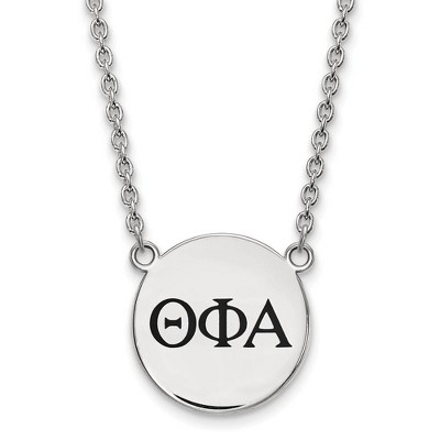 Black Bow Jewelry Sterling Silver Theta Phi Alpha Greek Life Necklace 18 Inch
