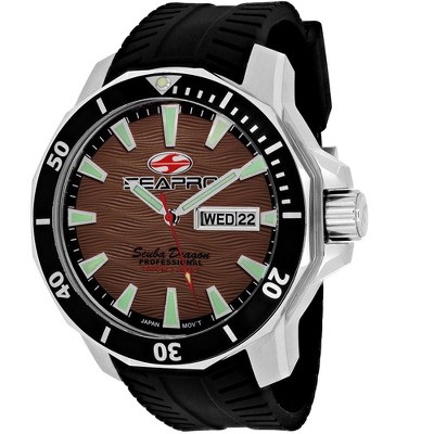 Seapro Men's Scuba Dragon Diver Limited Edition 1000 Meters Brown Dial Watch - SP8315