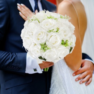 Unique Bargains Wedding Artificial Durable Home Decor Artificial Flower Bouquet 1 Pc