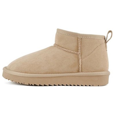 Soda MUTUAL Women's Faux Fur Mini Snow Ankle Boots