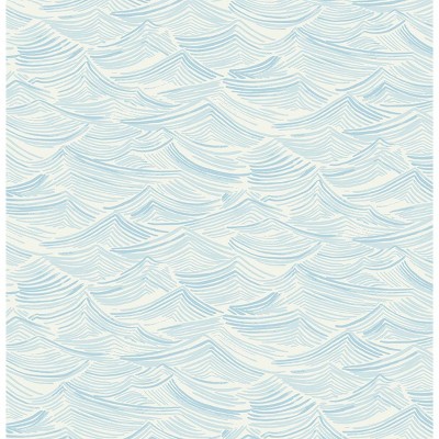 NextWall Sky Blue Bayside Waves Peel and Stick Wallpaper