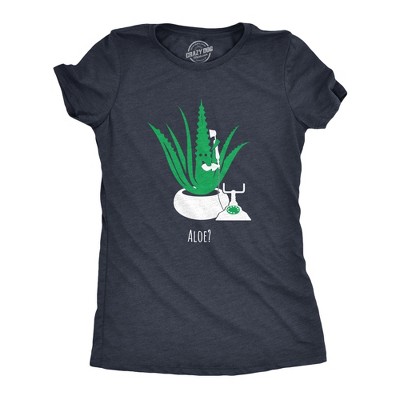 Womens Aloe Phone Call T Shirt Funny Sarcastic Plant Greeting Graphic Novelty Tee for Ladies - Crazy Dog Women's T Shirt With Sarcastic Sayings
