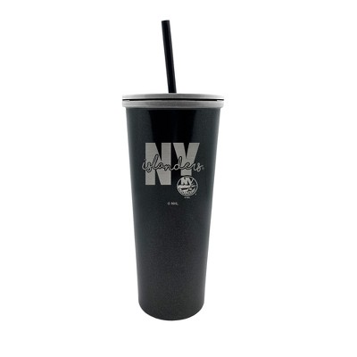 NHL New York Islanders 24oz New Onyx Skinny Tumbler with Straw - Black