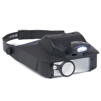 CARSON® LumiVisor™ Lighted Head Magnifier in Black