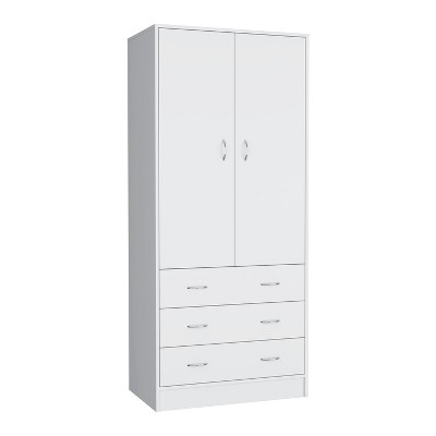 Depot E-Shop Armoire 71" H, with 2 doors, 3 drawers and 1 hanging rod