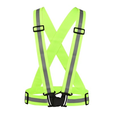 Unique Bargains Reflective Vest Adjustable 360 Degree High Visibility Safety Vest for Cycling Running Walking