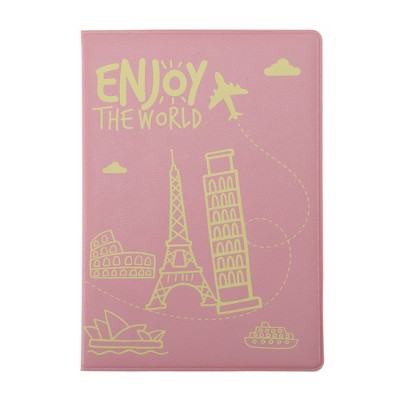 Unique Bargains Heart Airplane Passport Holder 1 Pc
