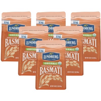 Lundberg Family Farms Sprouted Brown Basmati Rice - Case of 6/1 lb