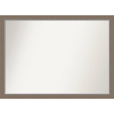 Amanti Art 41"x30" Non-Beveled Eva Brown Narrow Wall Mirror: Modern Rectangle, Polystyrene Frame, Includes Mount Hardware