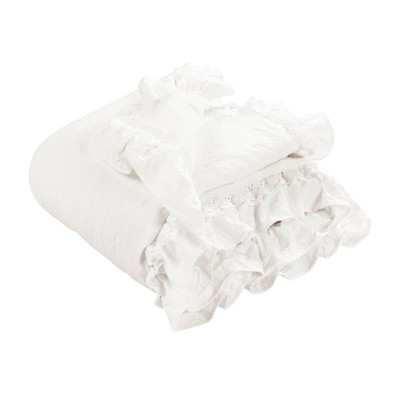 Lush Décor Ella Lace Ruffle Baby Throw Blanket