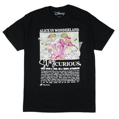 Disney Men's Alice in Wonderland Stay Curious Graphic Print T-Shirt