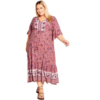 Avenue Utopia Border Print Dress
