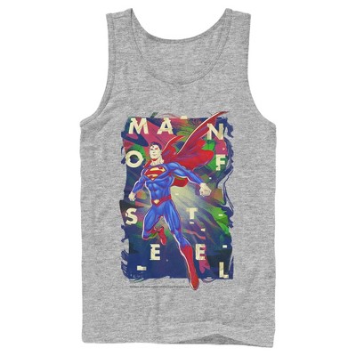Men's Superman Man of Steel Rainbow Tank Top