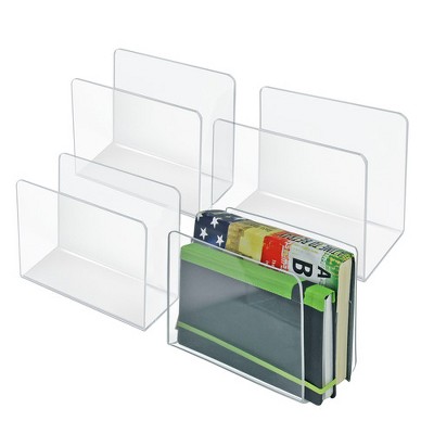 Azar Displays Clear Acrylic Desk File Holder- Medium, 4-Pack