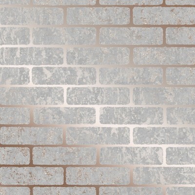 Milan Brick Rose Gold Wallpaper