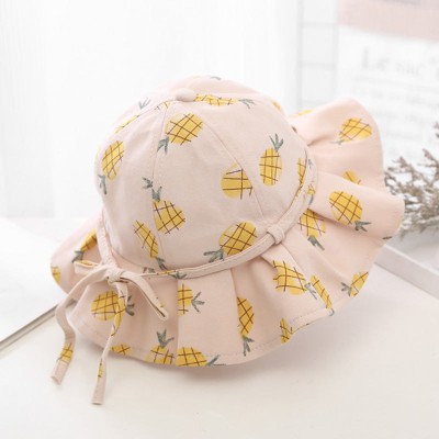 MyKids-USA Baby Girl Floral Print Adjustable Design Sunshade Bucket Hats
