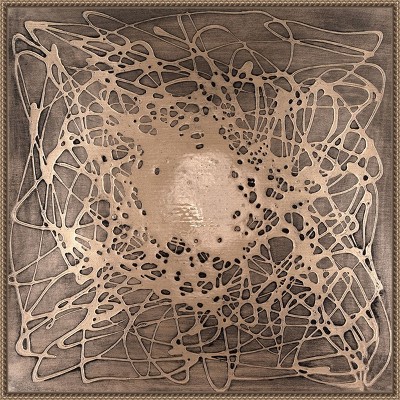 Amanti Art Neuron in Champagne by Michael Willett Framed Canvas Wall Art