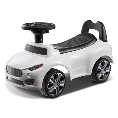 VEVOR Ride On Push Car for Toddlers, Ages 1-3, Ride Racer,  Classic Kids Ride On Car with Steering Wheel & Under Seat Storage, White