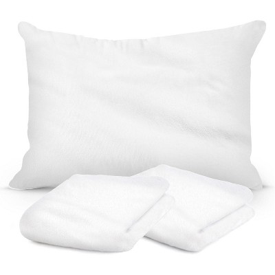 Continental Bedding Feather Proof, Waterproof and Down Proof Zippered Fleece Pillow Protectors Plush Comfort for Enhanced Sleep Quality Pack of 1