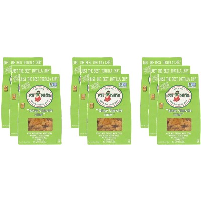Mi Nina Tortilla Chips Spicy Chipotle Lime - Case of 9 - 12 oz
