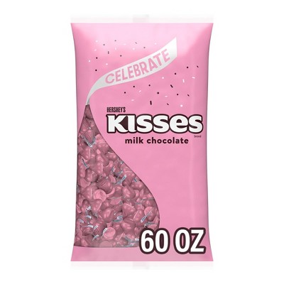 HERSHEY'S KISSES Milk Pink Chocolates - 60oz