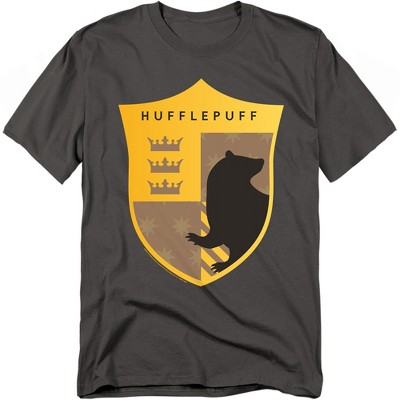 Harry Potter Hufflepuff Four Square Shield Crest Adult T-Shirt