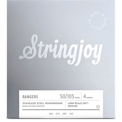 Stringjoy Rangers 4 String Long Scale Stainless Steel Bass Guitar Strings