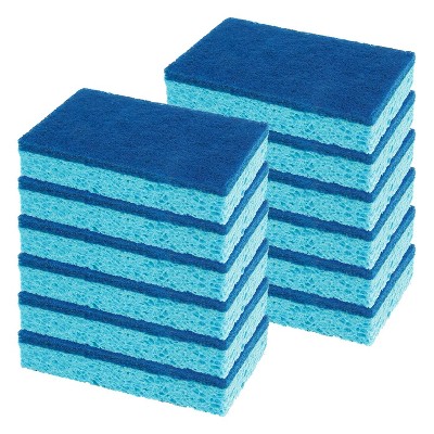 Lola Products Natural Cellulose Scrub Sponges, All Purpose Scrubber Sponge, Made of Cellulose, Sustainable, Dishwasher Safe, Non-Stick, 12 Pack