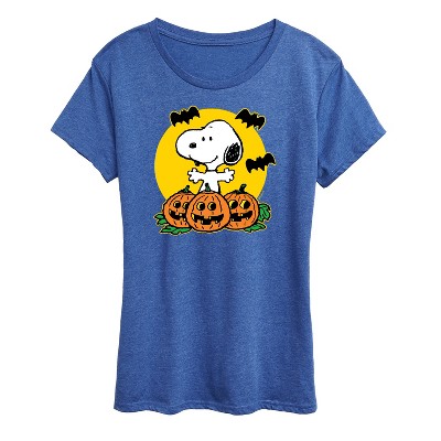 Women's - Peanuts - Snoopy Pumpkin Patch Short Sleeve Graphic T-Shirt