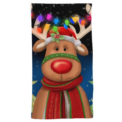 Briarwood Lane Christmas Hand Towel 26x18 Festive Reindeer For Christmas Hand Towel