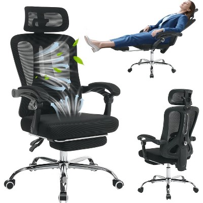 Ergonomic Office Chair,Swivel Task Chair with Adjustable Lumbar Support,Home Office Chair with Footrest,Mesh High Back Gaming Chair