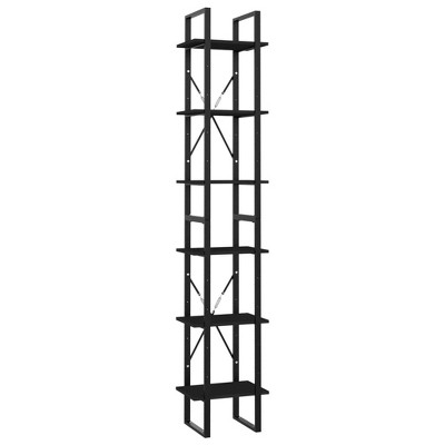 vidaXL Book Cabinet Black Engineered wood Tall Book Cabinet