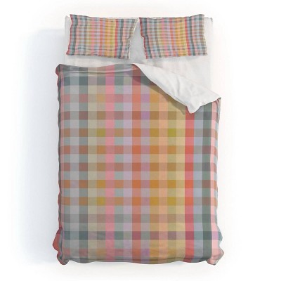 Deny Designs Ninola Design Charming Nostalgia Gingham Duvet and Sham Set