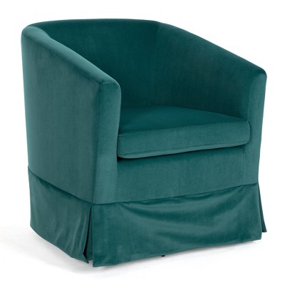 GustoWave Modern Swivel Barrel Chairs,  ArmChair Upholstery Accent Sofa Chairs for Bedroom,  26.38''D x 27.36''W