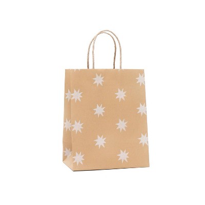 Small Recycled Paper Star Kraft Gift Bag Brwon/White - Spritz™