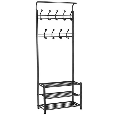 Yaheetech 74"H Metal Hall Tree Entryway Coat Rack