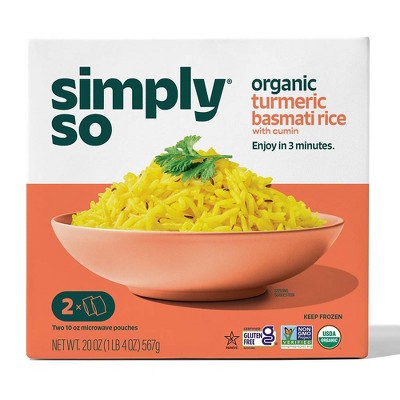 Simply So Gluten Free Frozen Organic Cumin and Turmeric Rice - 20oz