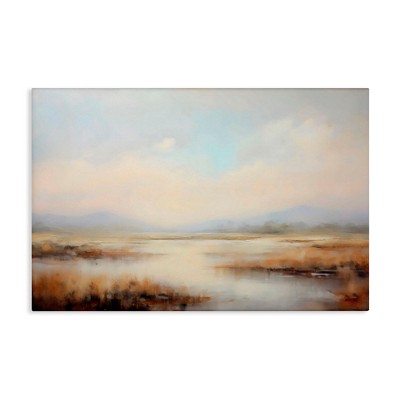 Stupell Industries Misty Wetlands Landscape Canvas Art