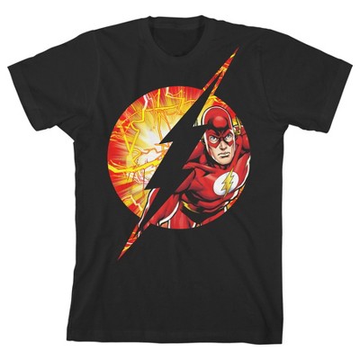 Flash Lightning Bolt Boys' Black Short-Sleeve T-shirt Toddler Boy to Youth Boy