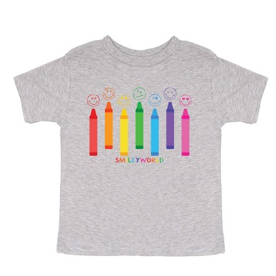 The Juniper Shop SmileyWorld Crayons Sketched Toddler Short Sleeve Tee