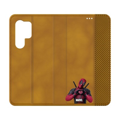 Keyscaper Marvel Deadpool Badge Folio Cell Phone Case for Samsung Galaxy