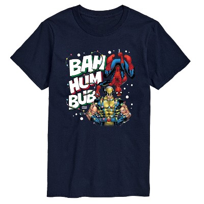 Men's - Marvel - Bah Hum Bub Wolverine And Deadpool Short Sleeve Graphic T-Shirt