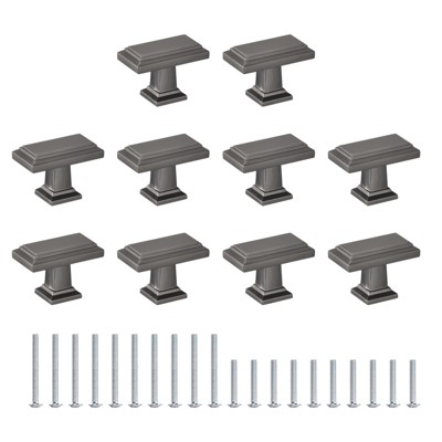Unique Bargains Solid Zinc Alloy Matte Brushed Finish Rust-resistant Corrosion-resistant Cabinet Knobs