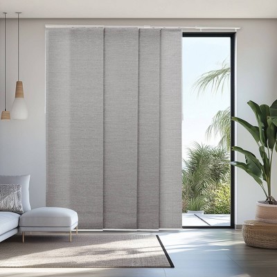 86"x96" Chicology Light Filtering Panel Track Woven Blind Gray